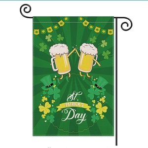 Double Sided St Patrick's Day Garden Decoration Flag NWT